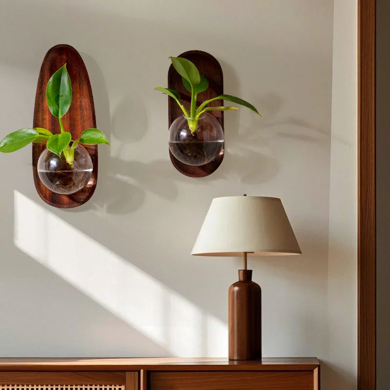 Afralia™ Glass Vase Flowerpot Wall Decoration for Home Décor and Hydroponics