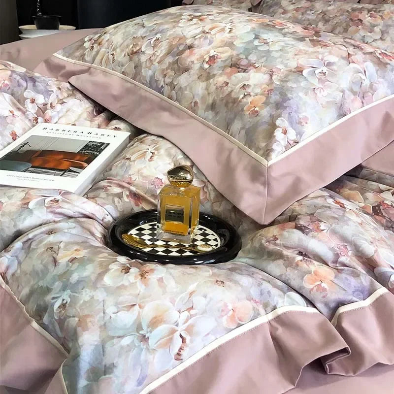 Afralia™ Sanded Cotton Bedding Set - Queen/King/Double Size - Printed Design
