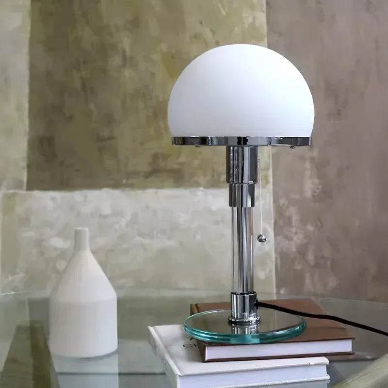 Afralia™ Bauhaus Glass Ball Desk Lamp E27 Bulb