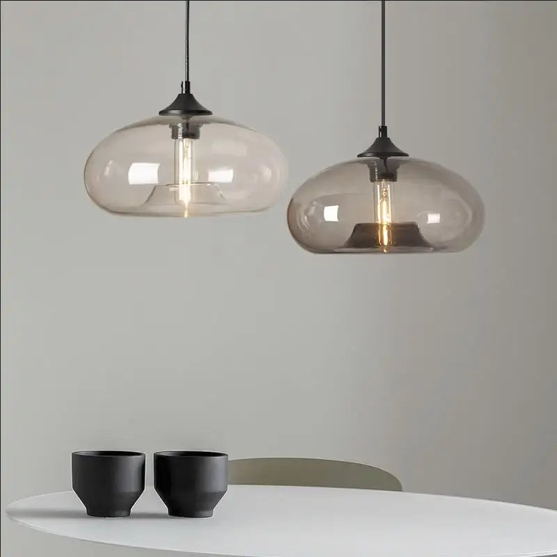 Afralia™ Retro Glass Chandeliers: Multicolor Industrial Pendant Lights for Home, Cafe Decor