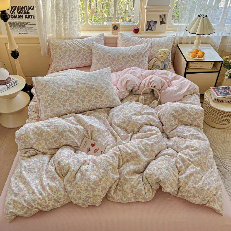 Afralia™ Cloud Touch Ultra Soft Duvet Cover Set in Sweet Design & Double Layer Yarn