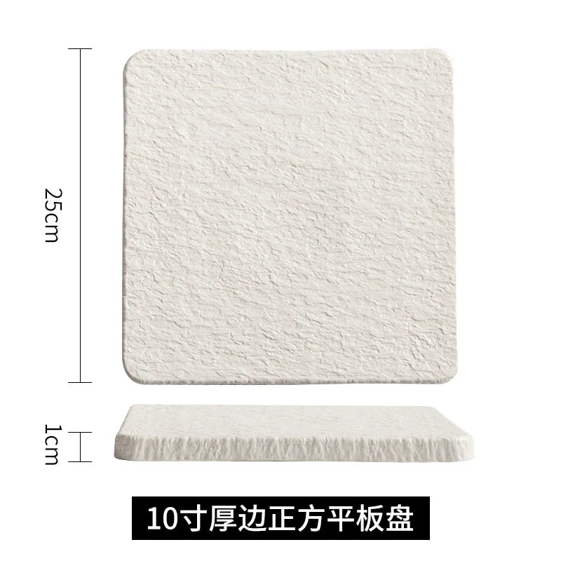 Afralia™ Rock Plate: Elegant Japanese Tableware for Home Dining and Decoration