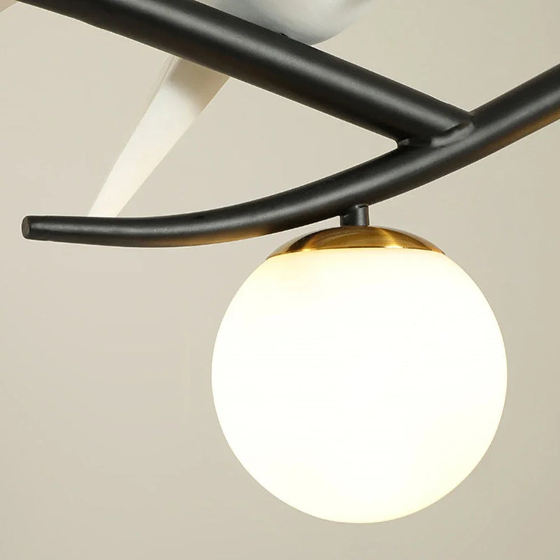 Afralia™ Nordic Bird Chandelier: Elegant Ceiling-Mounted Pendant Light for Home Dining & Living Rooms