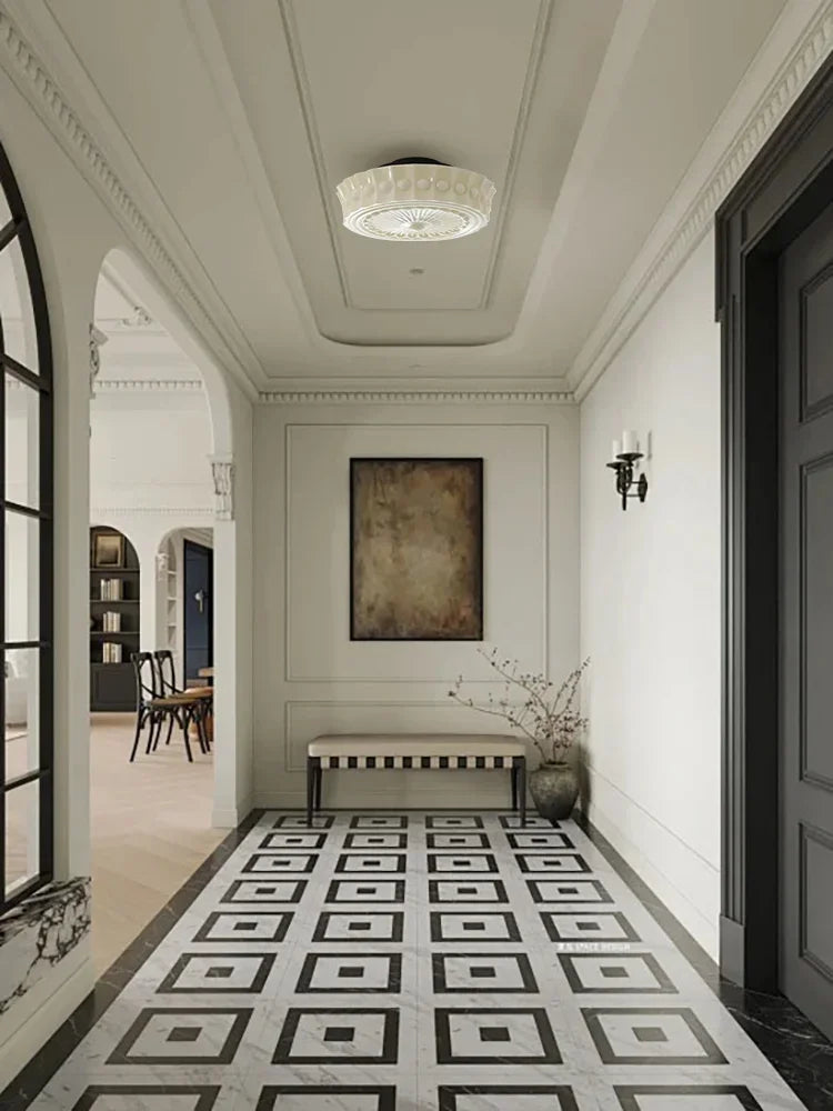 Afralia™ Glass Ceiling Lamp with E27 Light Bulb for Bedroom Living Room