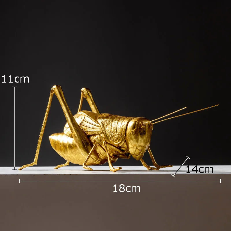 Afralia™ Golden Honeybee Insect Statue Desk Decoration for Living Room
