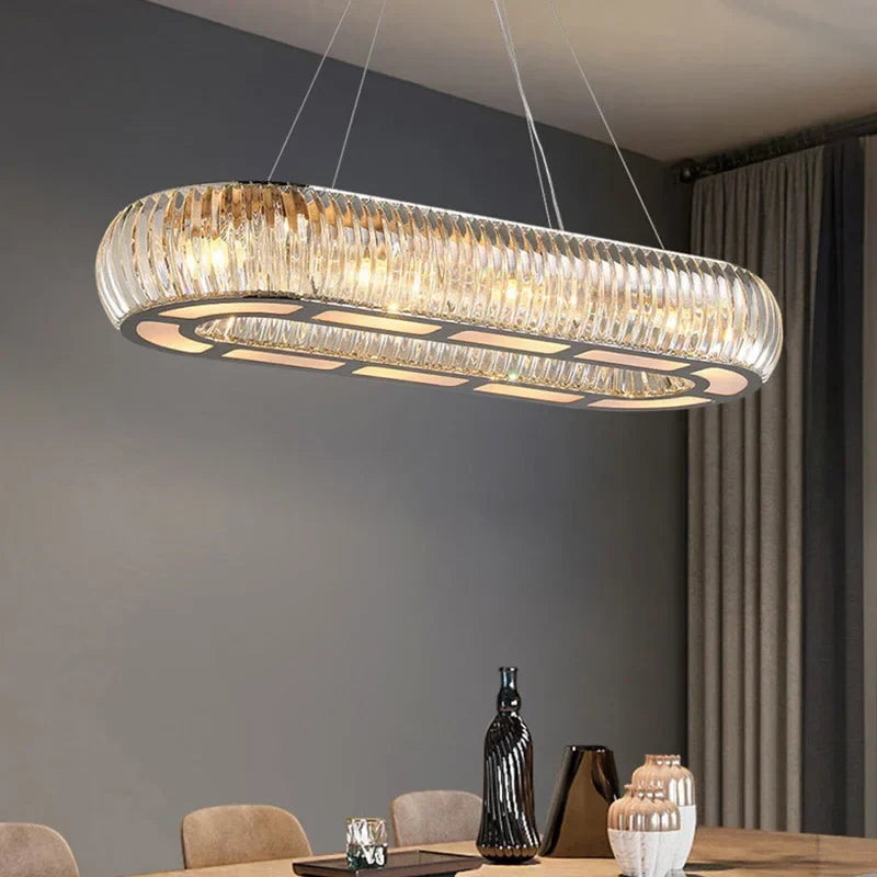 Afralia™ Crystal Luxury Living Room Ceiling Light Fixture Hanging Lamp