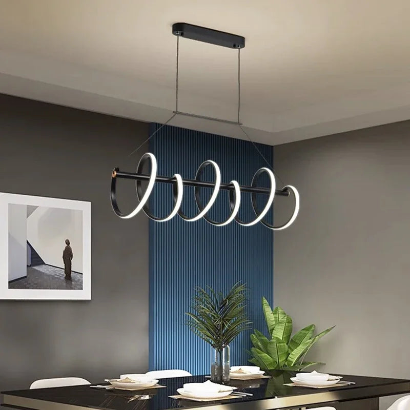 Afralia™ Modern Chandelier Pendant Lamp for Dining Room Indoor Lighting