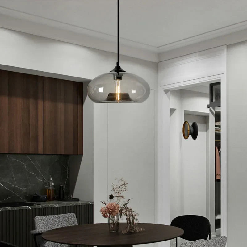 Afralia™ Colorful Glass Pendant Lights for Restaurant Bar Shop - Nordic Indoor Decoration Lighting