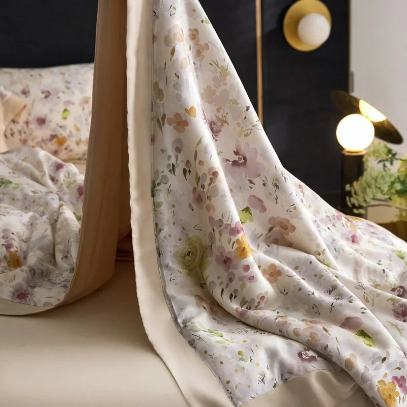 Afralia™ Floral Print Summer Quilt Bedding Set with Sheet & Pillowcases