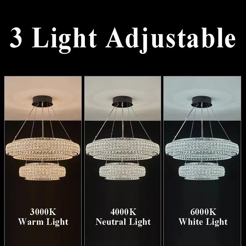 Afralia™ Crystal Chandelier 2025 Round Design for Living Room Bedroom Diningroom