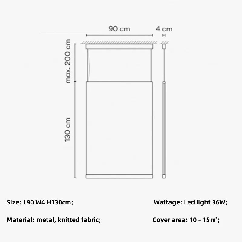 Afralia™ Square Knit Fabric Pendant Light Fixture for Dining Room and Kitchen