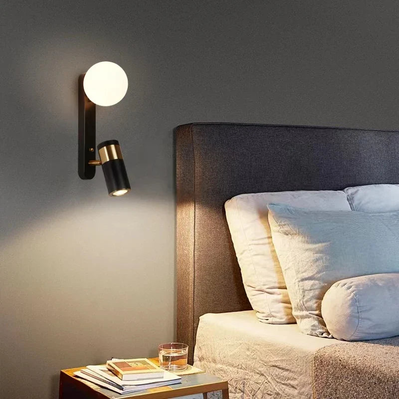 Afralia™ LED Spotlight Wall Lamp for Bedside Bedroom Study Living Room Decoration