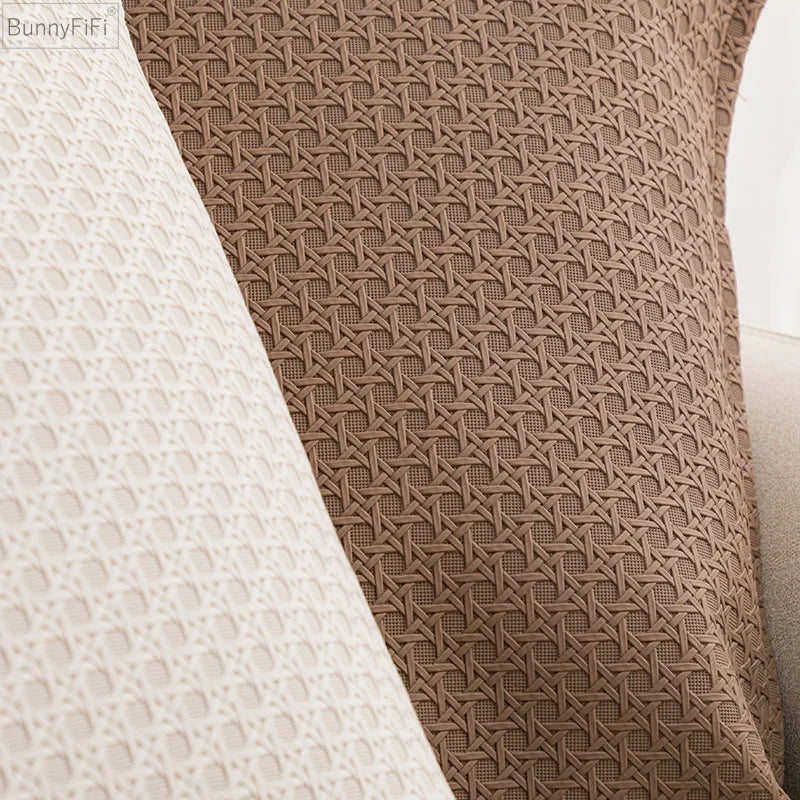 Afralia™ Brown Beige Faux Leather Cushion Cover 45x45cm for Home Sofa Living Room