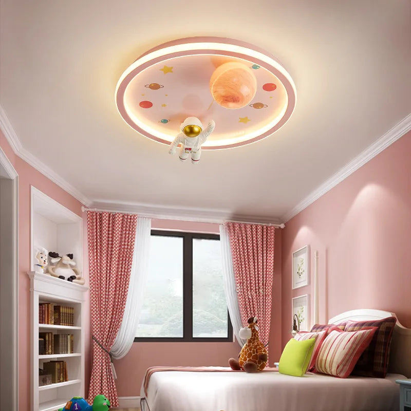 Afralia™ Astronaut Children's Room Ceiling Light Set