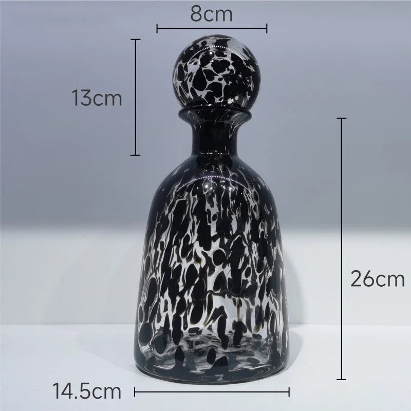 Afralia™ Leopard Texture Glass Vase: Modern Floral Vase for Chic Room Decor