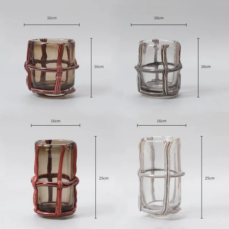 Afralia™ Clear Glass Cross Flower Vase - Home Decor & Terrarium Display