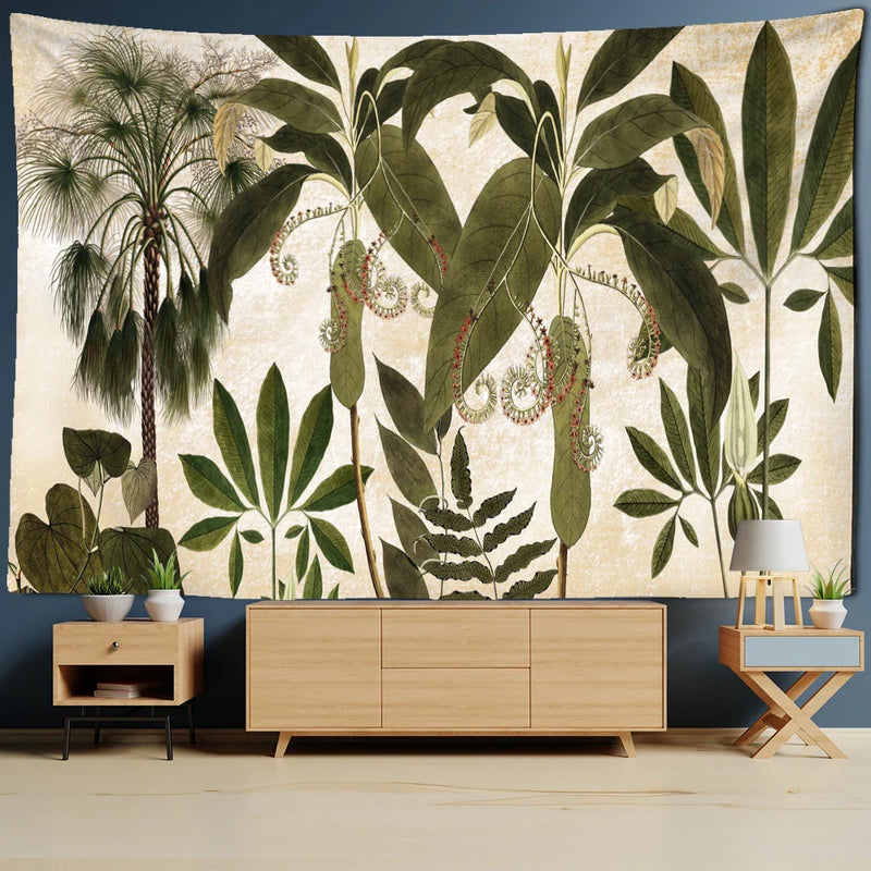 Tropical Banana Leaf Tapestry Wall Hanging by Afralia™ - Boho Chic Home Decor