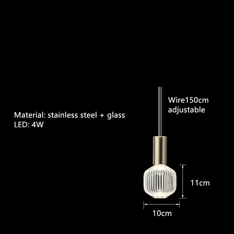 Afralia™ Glass Tubes Chandelier LED Pendant Lamp for Modern Luxury Lighting