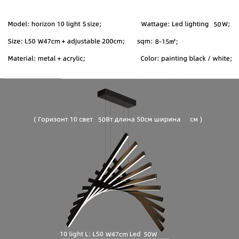 Afralia™ Modern Luxury LED Chandelier Adjustable Pendant Light Black/White Metal