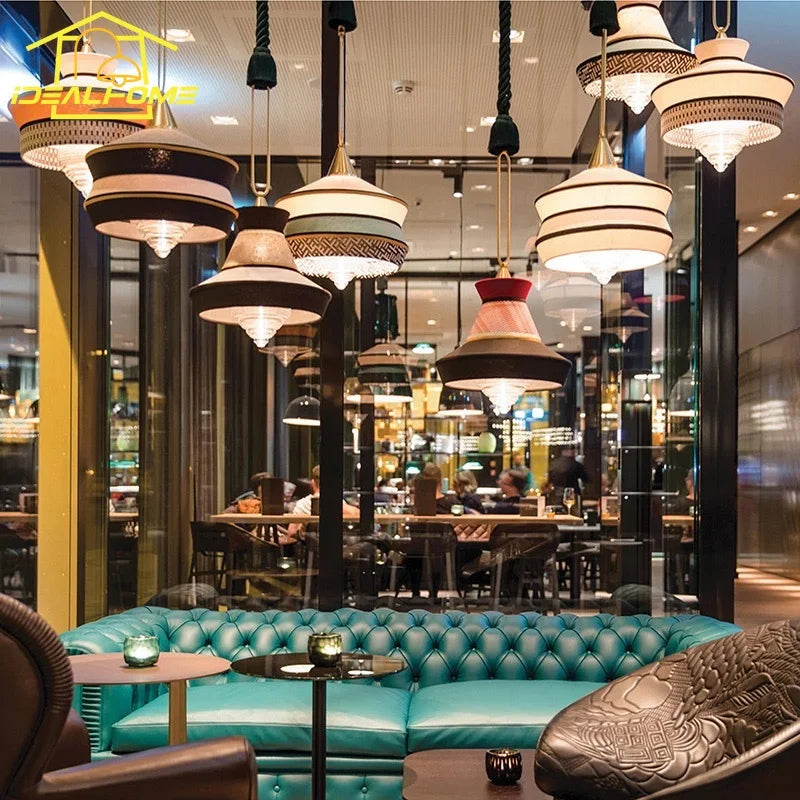 Afralia™ Minimalist Wabi-sabi Fabric Pendant Lights LED E27 for Modern Interior Lighting
