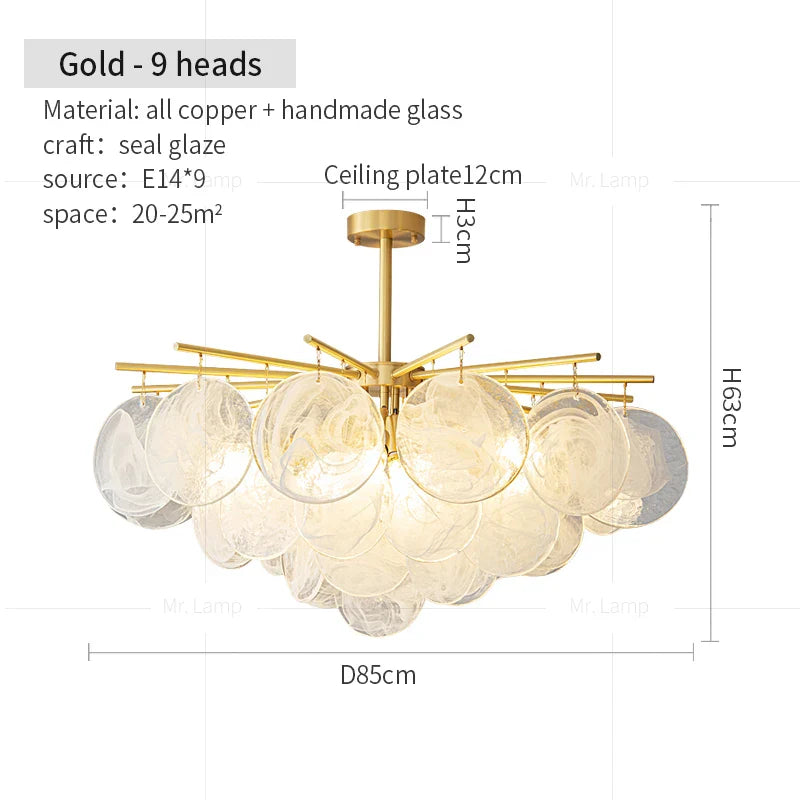 Afralia™ Modern Black Gold All-Copper Chandelier for Living Room Restaurant Nordic Minimalist