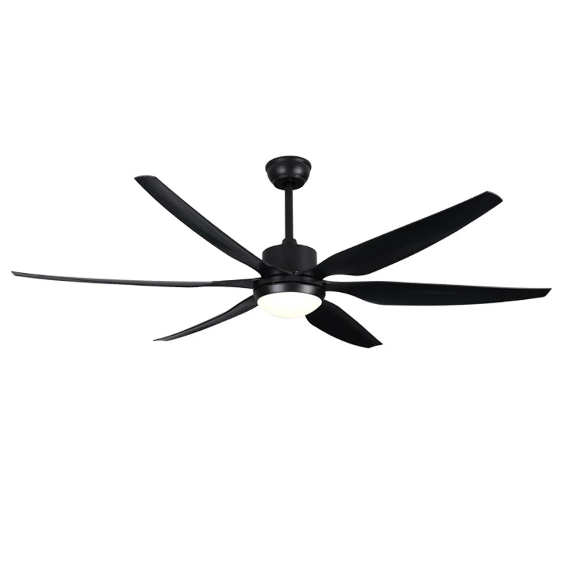 Afralia™ 66" Plastic Blade Ceiling Fan with LED Light and Remote Control