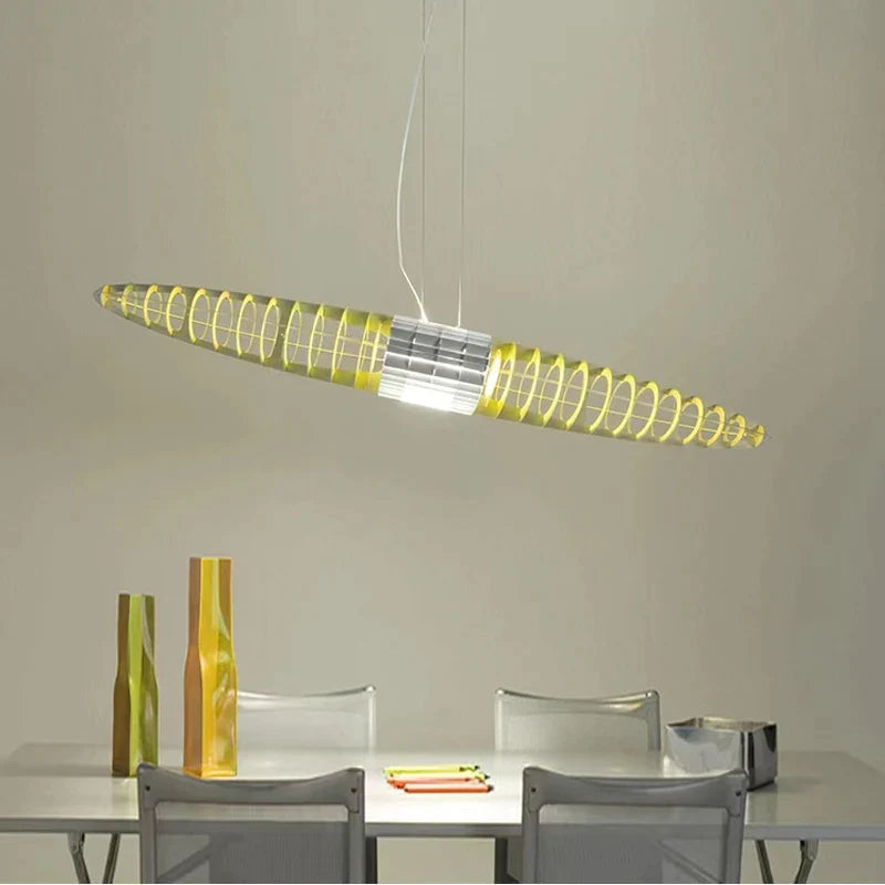 Afralia™ Titania Pendant Lamp: Modern LED Spaceship Chandelier for Hotel, Restaurant, and Living Room