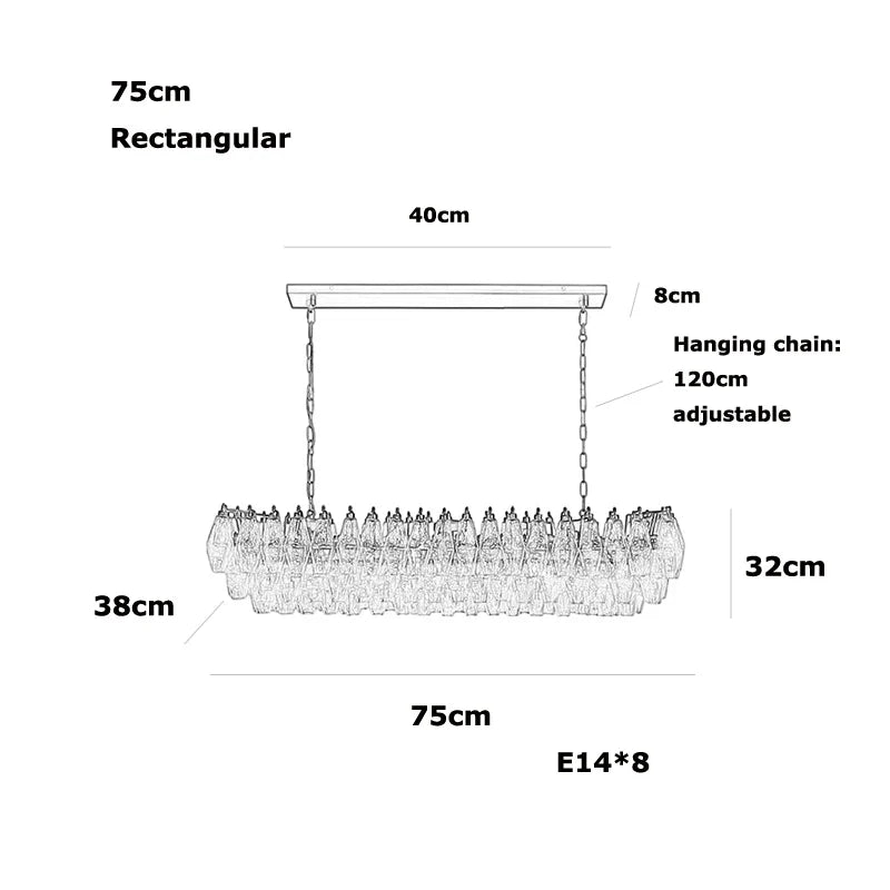 Luxury Stained Glass Chandelier by Afralia™ - Elegant LED Lighting for Dining Room