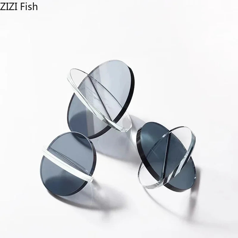 Afralia™ Geometric Cross Ornaments - Modern Desk Decoration, Abstract Artwork & Aesthetic Decor