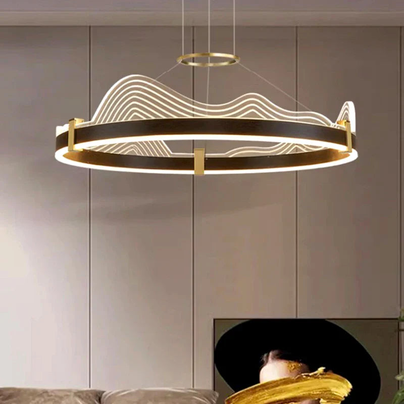 Afralia™ Modern LED Chandelier Lighting for Stylish Living Room Atmosphere