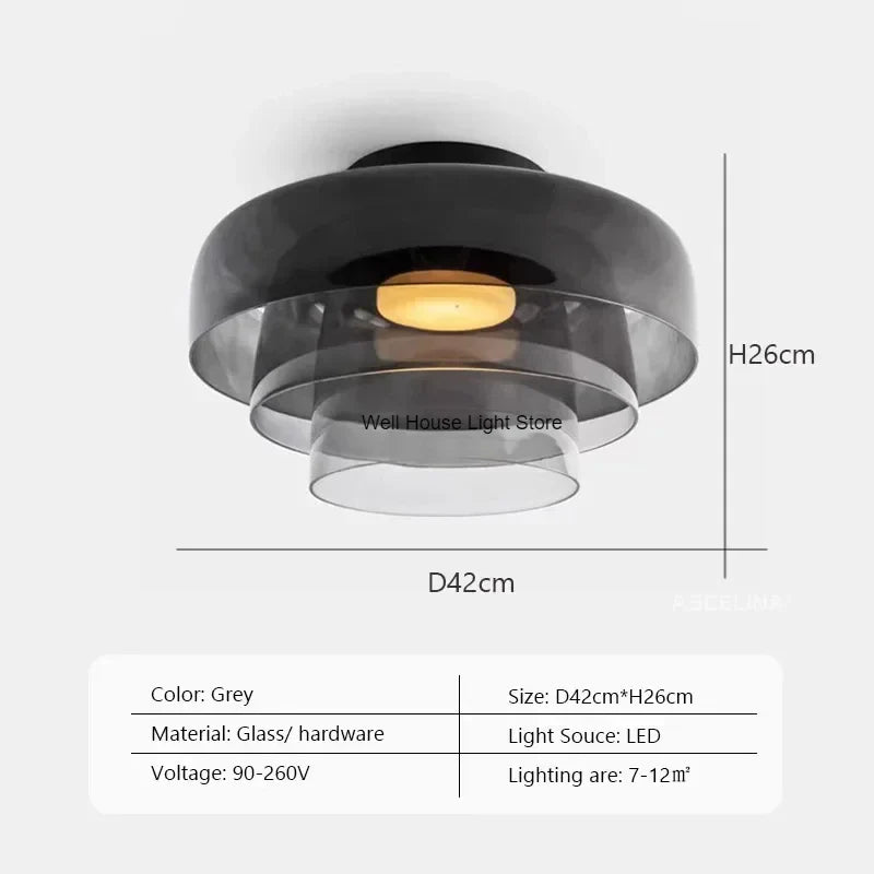 Afralia™ Glass Ceiling Chandelier - Luxury Nordic LED Ceiling Lamp