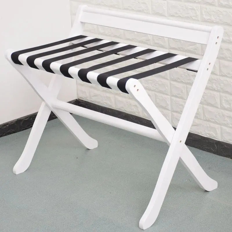 Afralia™ Folding Luggage Rack with Storage Shelf - Heavy-Duty Solution for Guest Room