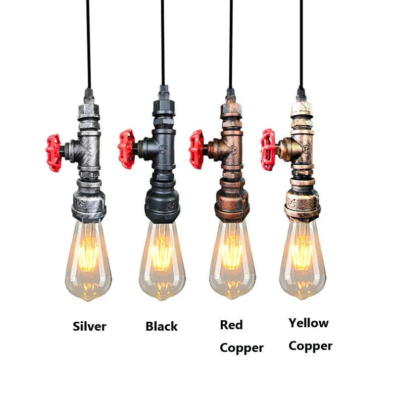 Afralia™ Industrial Water Pipe Chandelier for Home Bar Kitchen Restaurant Pendant Lamp