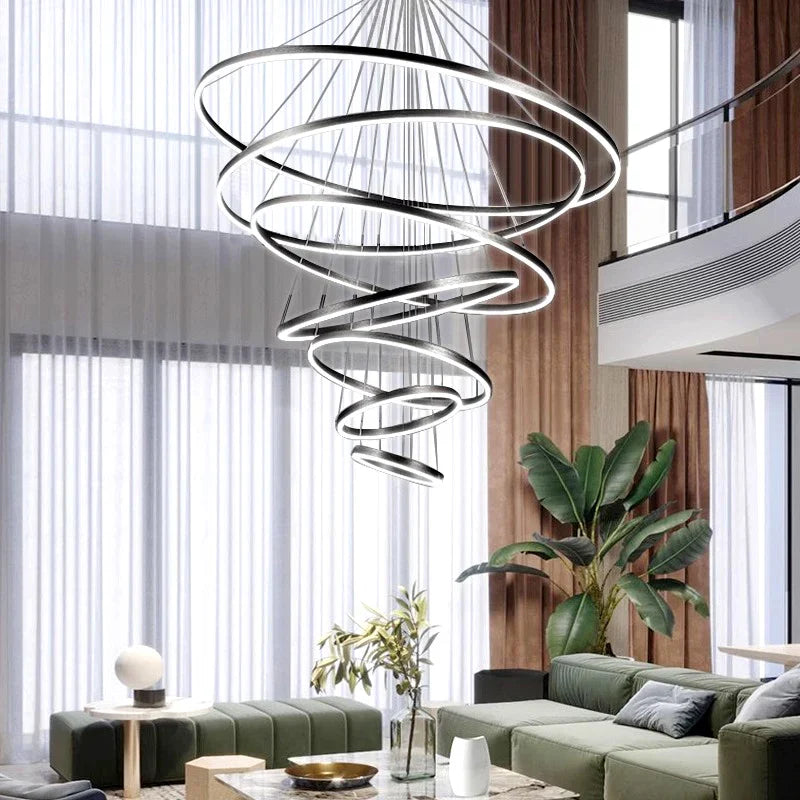 Afralia™ Modern Pendant Chandelier Indoor Ceiling Light LED for Living Room Dining Room