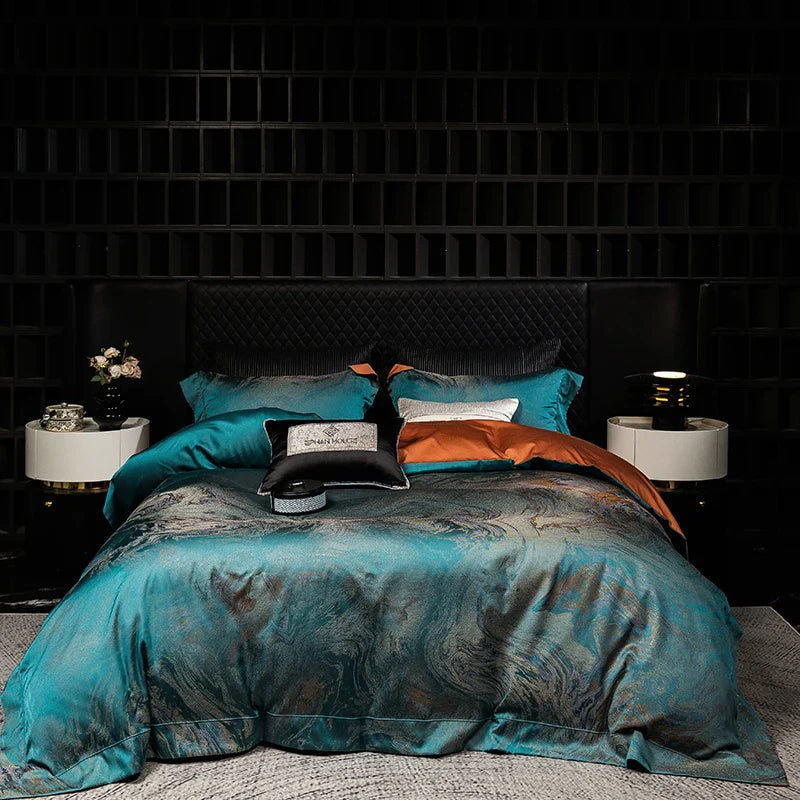 Afralia™ Luxury Jacquard Egyptian Cotton Bedding Set