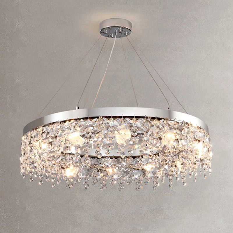 Afralia™ Crystal LED Chandelier: Modern Luxury Lighting for Living Room, Bedroom, and Restaurant