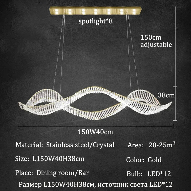 Afralia™ Luxury Crystal Chandeliers: Modern LED Lighting for Dining Room, Bar, Villa, and Indoors