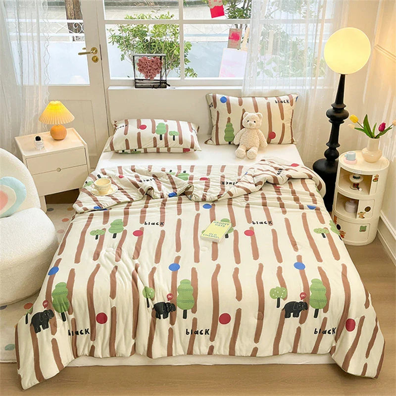 Afralia™ Kids' Summer Quilt: High-End Knitted Fabric, Super Soft & Breathable Comforter