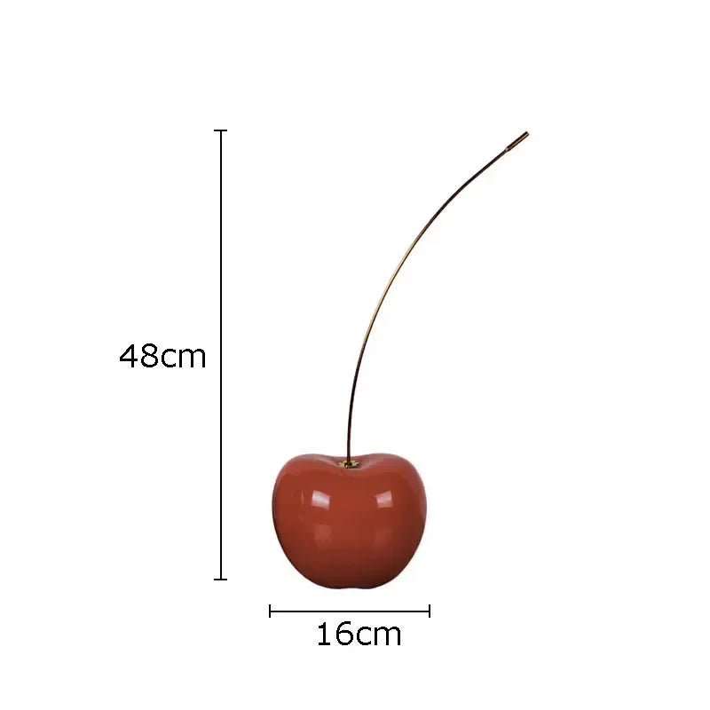 Afralia™ Cherry Fruit Sculpture Resin Desk Ornament Modern Home Decoration