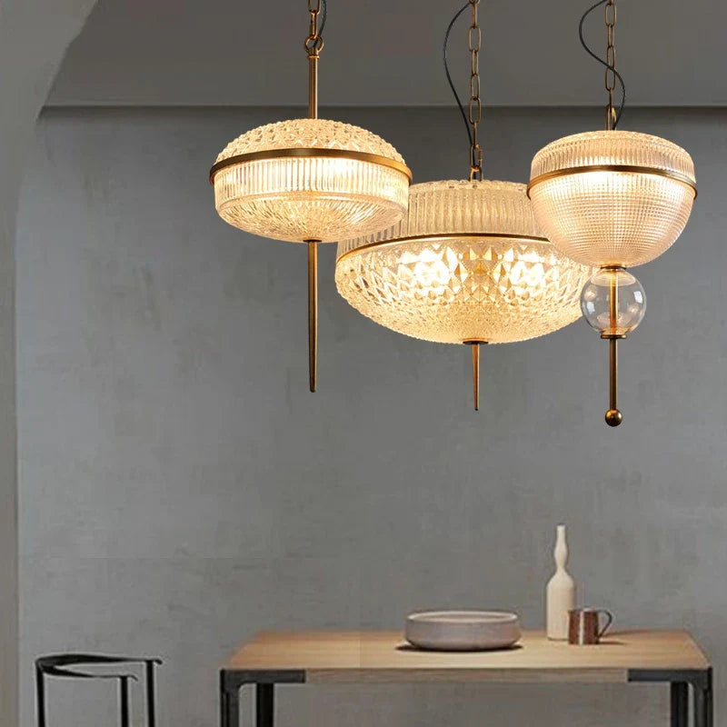 Afralia™ Retro Glass Can Pendant Lights: Modern Kitchen & Living Room Hanging Lamps