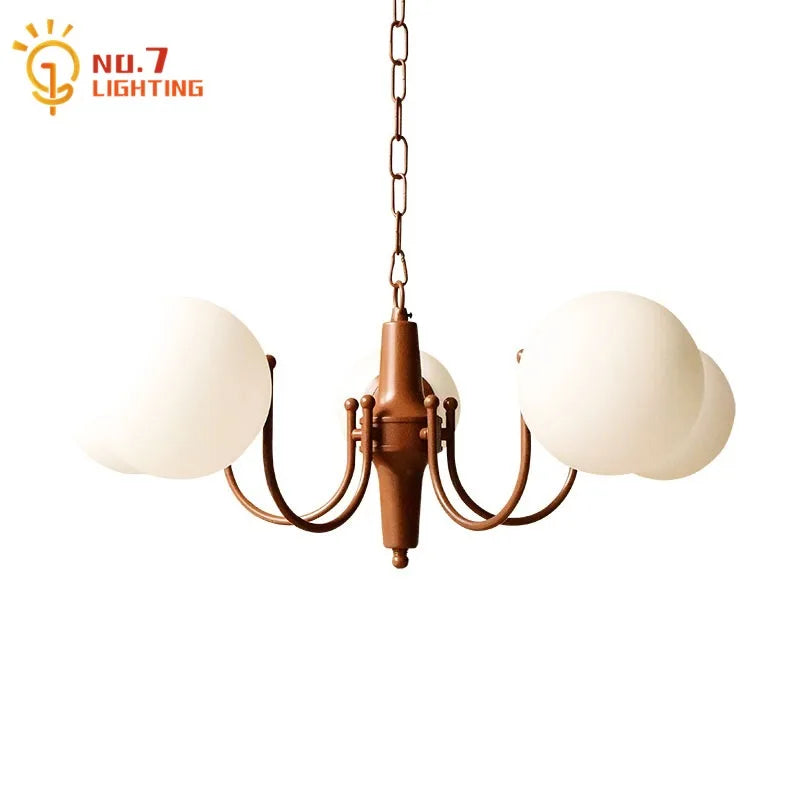 Afralia™ French Vintage Iron Art Pendant Light for Living Room Kitchen Bedroom