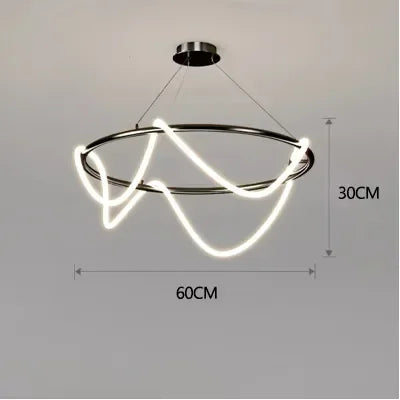 Afralia™ Flexible Long Hose LED Chandelier for Kitchen, Dining Room, Bar - Modern Design