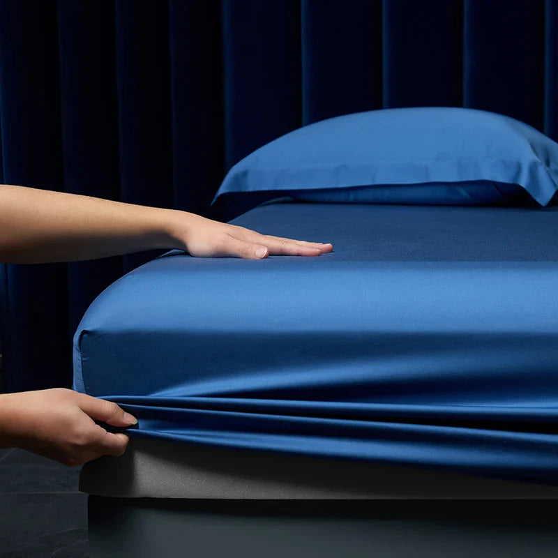 Afralia™ Lyocell Fitted Mattress Protector Cover 160x200 180x200 Luxuriously Soft Elastic Bed Sheet