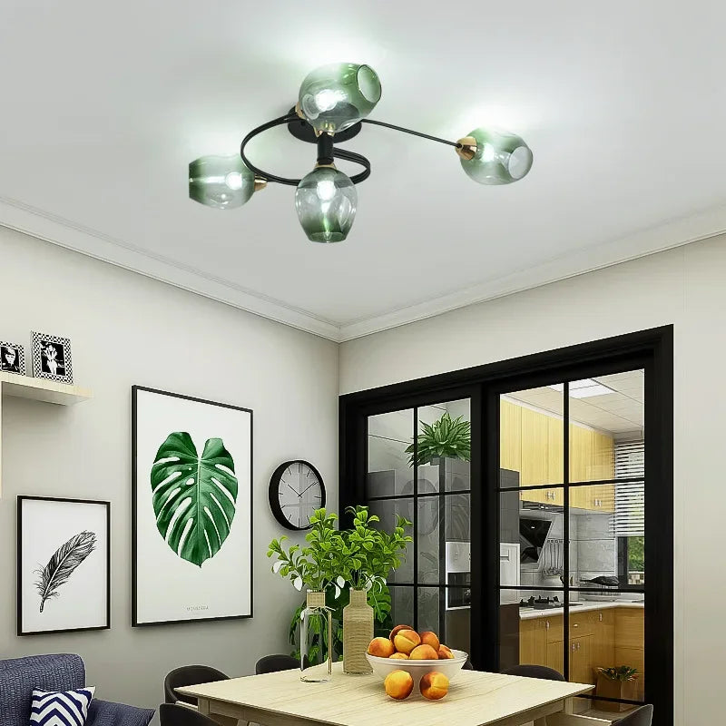 Afralia™ Nordic Glass Chandelier: Bedroom Dining Room Pendant Light Luminaires