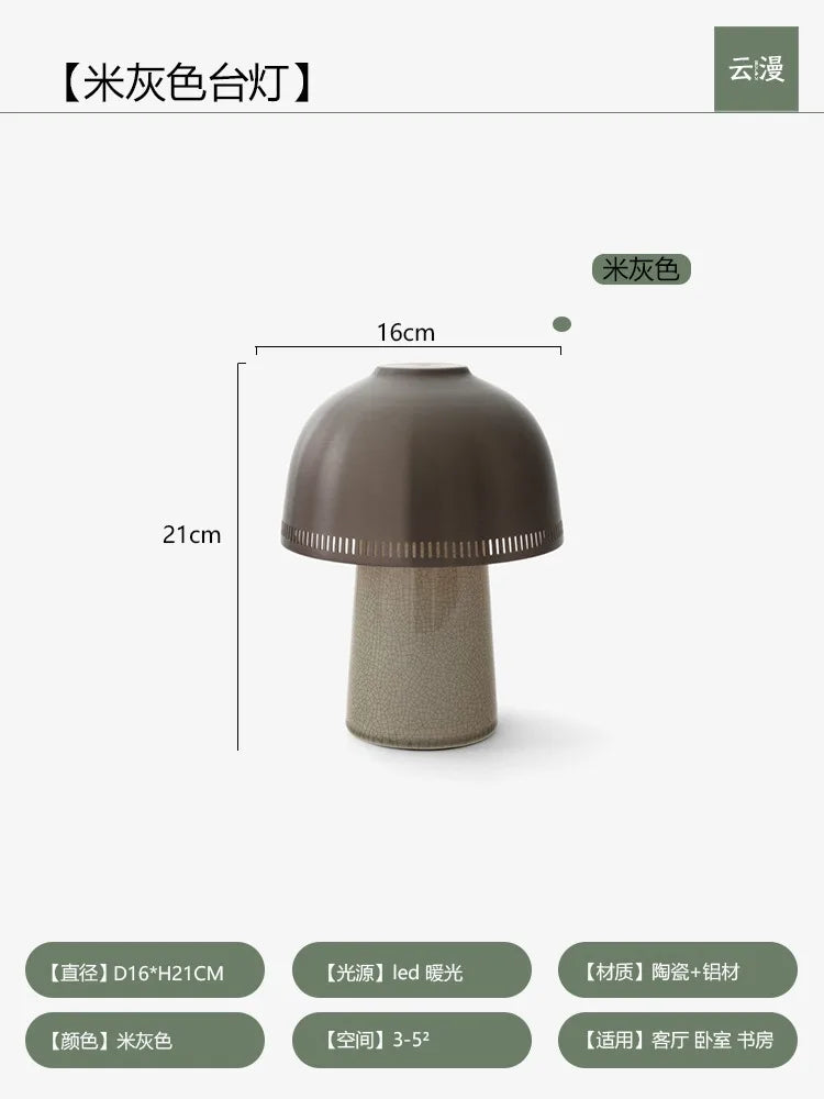 Afralia™ Ceramics Desk Lamp with Touch Dimming for Living Room, Bedroom, Study