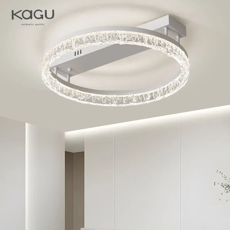 Afralia™ LED Ring Chandelier with Remote Control - Modern Ceiling Lamp for Home Décor
