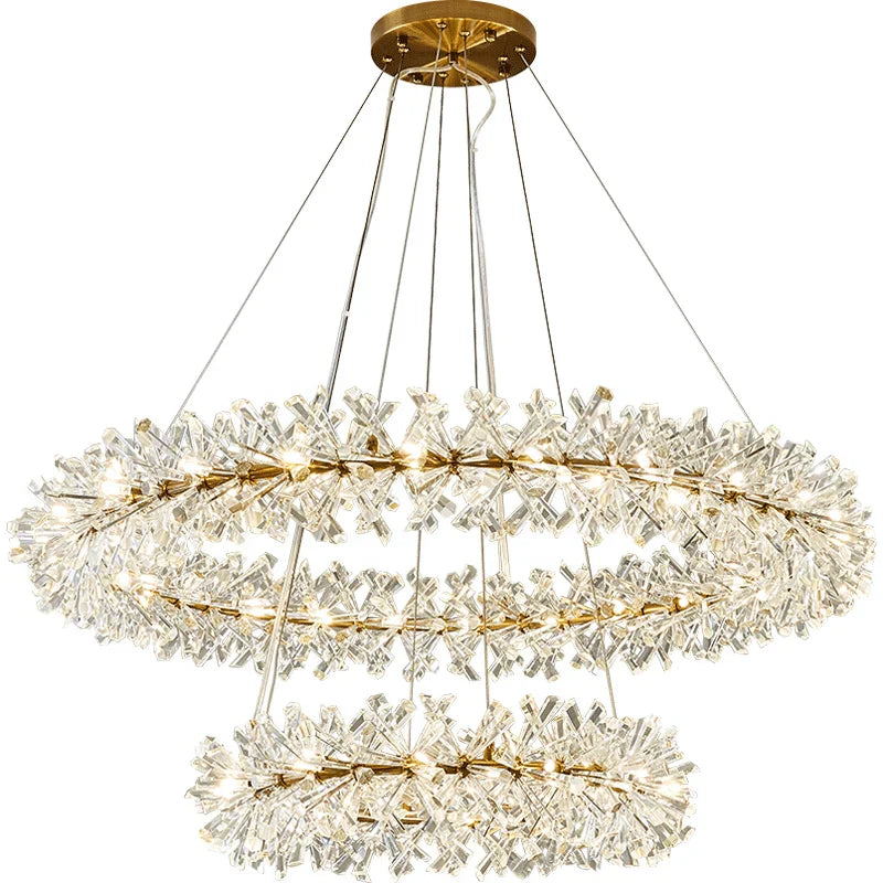 Afralia™ Modern Nordic Crystal LED Pendant Light for Home Dining Hall Lighting