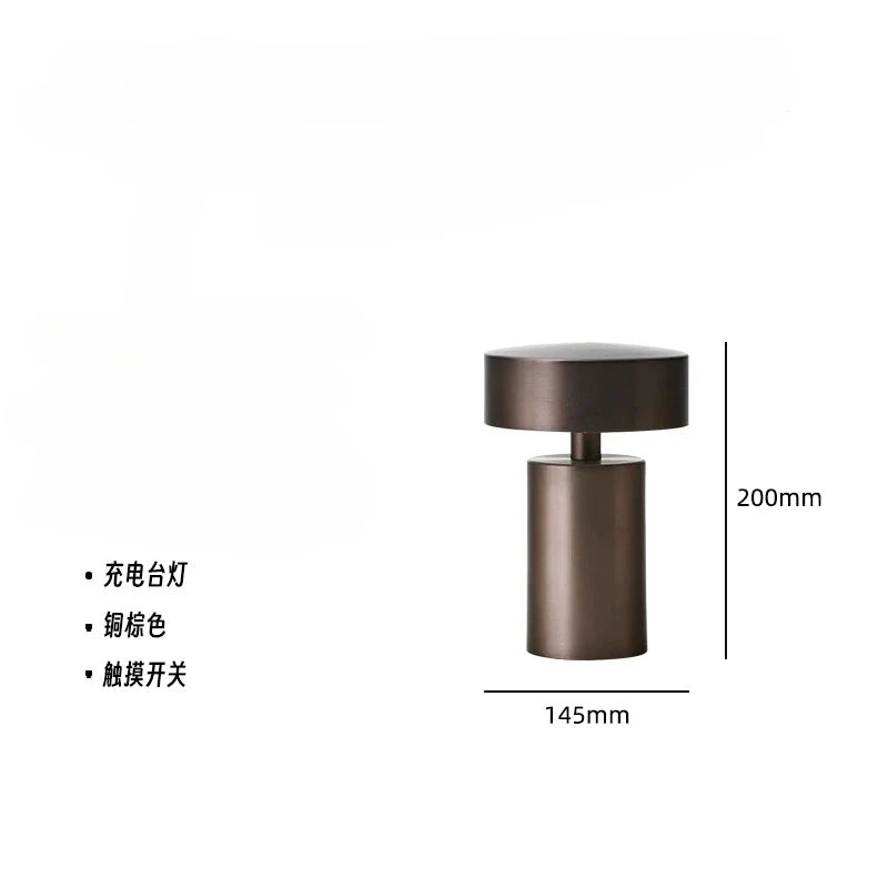 Afralia™ Mushroom Table Lamp Touch Switch USB Charging Wireless Modern Desk Light