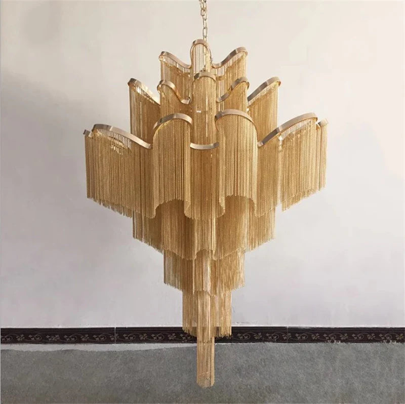 Afralia™ Nordic Crystal Beads Chandelier Pendant for Home Kitchen, Bedroom