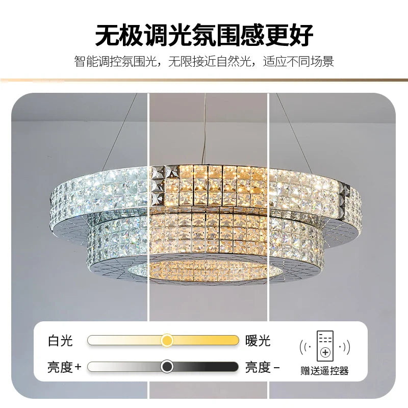 Afralia™ Crystal Chandelier Light for Luxury Living Room, Post-Modern High-End Italian Design